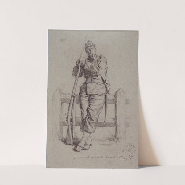 Portrait d’Armand Templier en uniforme de mobile. (1870) by Alexandre Bida