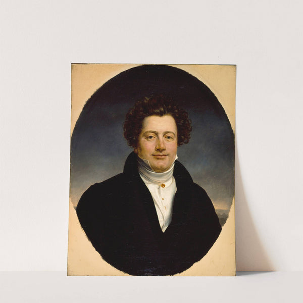 Portrait de Bernard-Léon (1784-1856), acteur et directeur des théâtres du Vaudeville et de la Gaîté. by Henri-François Riesener