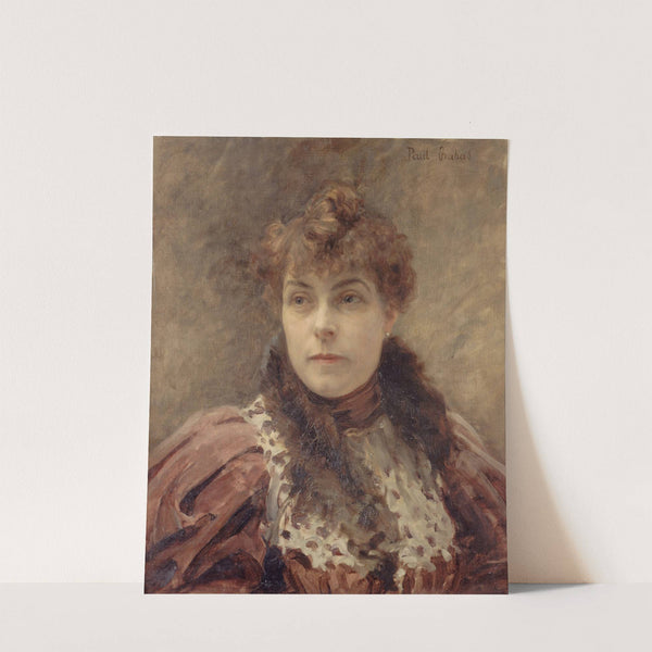 Portrait de Daniel Lesueur (Jeanne Loiseau,1860-1921, dite), femme de lettres. by Paul Émile Chabas