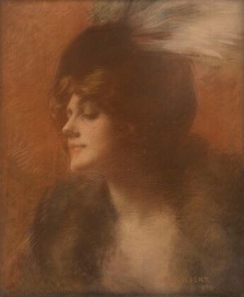 Portrait de femme à l’aigrette