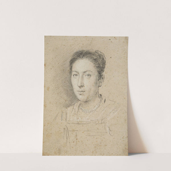 Portrait de femme au collier de perles by Ottavio Leoni