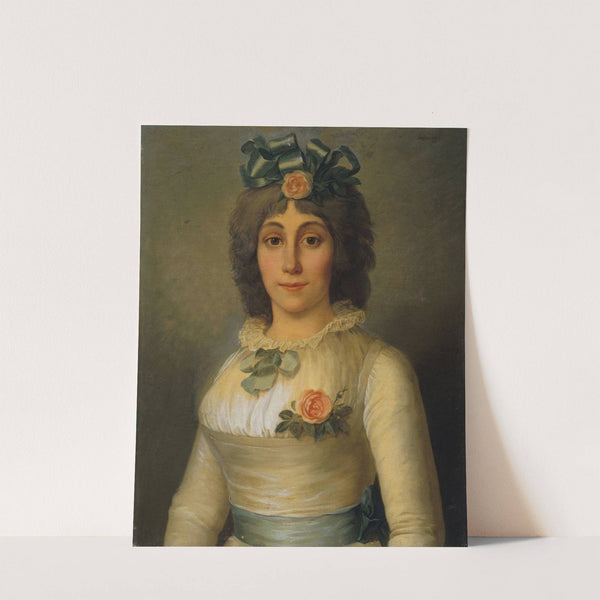 Portrait de femme, autrefois identifiée comme Anne-Josèphe Théroigne de Méricourt by Pierre-Nicolas Selles