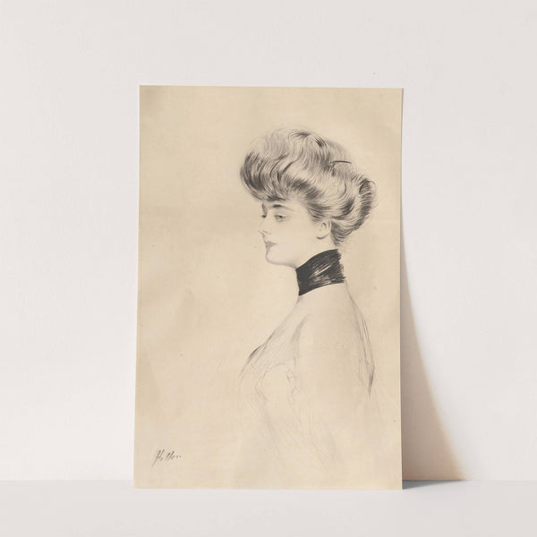 Portrait de femme avec un tour de cou noir by Paul César Helleu