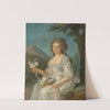 Portrait de femme en buste tenant une corbeille de fleurs by Anne Vallayer-Coster