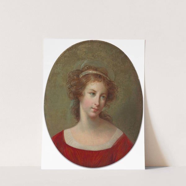 Portrait de femme en robe rouge by Elisabeth Louise Vigée Le Brun