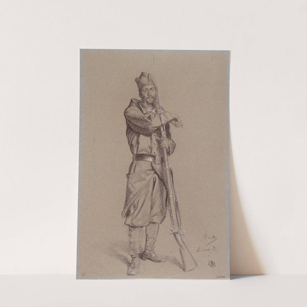 Portrait de G. Fouret pendant le siège de Paris. (1870) by Alexandre Bida