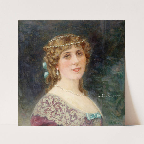 Portrait de Gabrielle Robinne, sociétaire de la Comédie-Française, dans le rôle d’Elmire du ‘Tartuffe’ by Louis Édouard Fournier