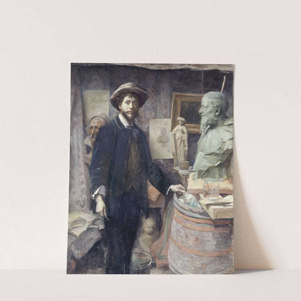 Portrait de Jean Carriès dans son atelier by Louise Catherine Breslau