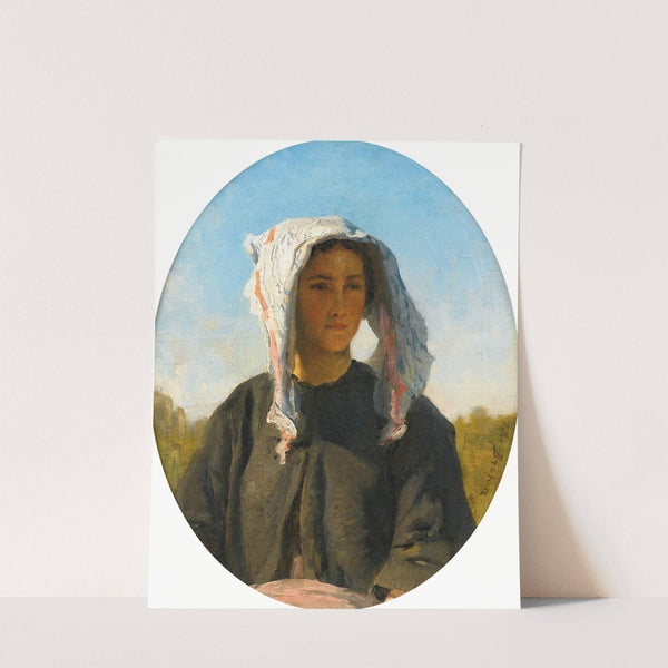 Portrait de jeune Paysanne Bordelaise by Jules Breton