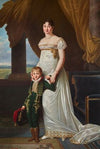 Portrait de la baronne Solignac avec son fils Jean-Baptiste-Eugène