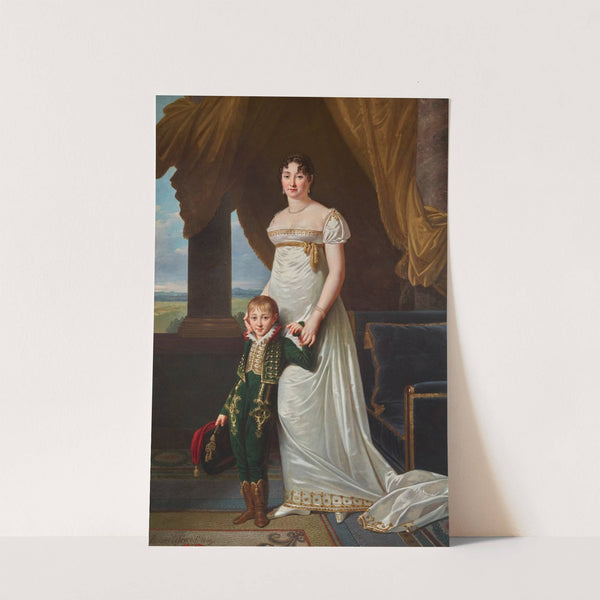 Portrait de la baronne Solignac avec son fils Jean-Baptiste-Eugène (1809) by Robert Jacques François Lefèvre