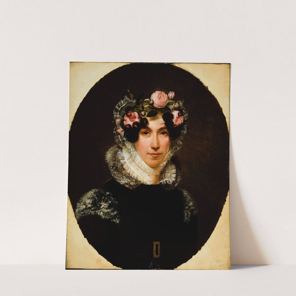 Portrait de Madame Bernard-Léon, épouse de l'acteur. by Henri-François Riesener