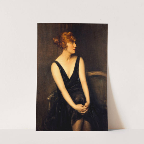 Portrait de Madame Yves Busser (née Christiane Alexandre). by Jules Cayron