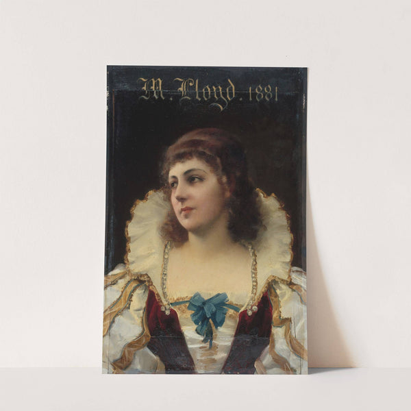 Portrait de Mademoiselle LLoyd (Marie-Emilie Jolly, 1842-1897, dite), sociétaire de la Comédie-Française. by François Schommer