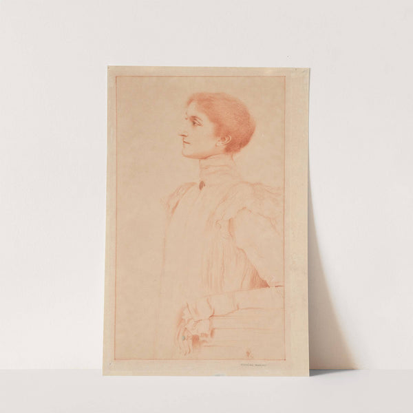 Portrait de Marie Verdussen en buste, de profil by Fernand Khnopff