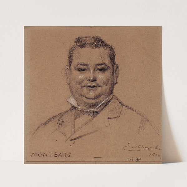 Portrait de Montbars, acteur du Palais Royal. (1880) by Émile-Antoine Bayard