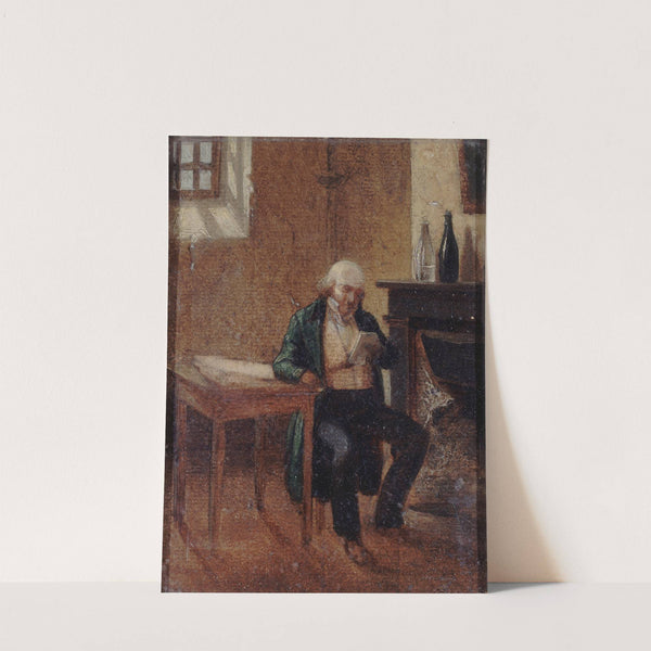 Portrait de Pierre-Jean Béranger (1780-1857), dans sa cellule de Sainte-Pélagie by Philippe-Auguste Jeanron