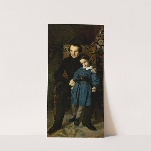 Portrait de Victor Hugo avec son fils de François-Victor Hugo by Auguste de Châtillon