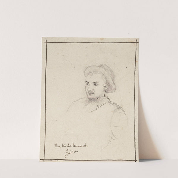 Portrait d’homme avec un chapeau, tourné de trois-quarts vers la gauche by Arthur-Joseph Gueniot