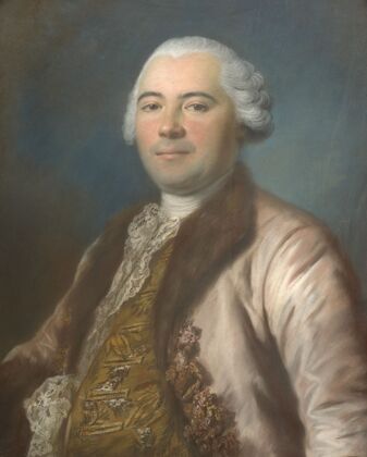 Portrait d’homme en habit vieux rose doublé de fourrure — size preview