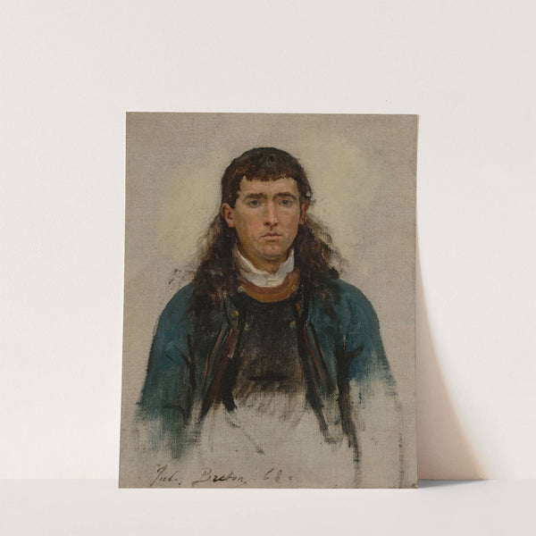 Portrait D’homme (Study For un Grand Pardon Breton) (1868) by Jules Breton
