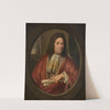 Portrait d'homme tenant une partition dans un ovale feint by Thomas Van Der Wilt