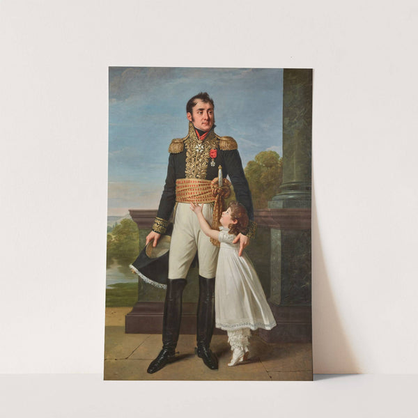 Portrait du baron Solignac avec sa fille Louise-Delphine (circa 1815) by Robert Jacques François Lefèvre