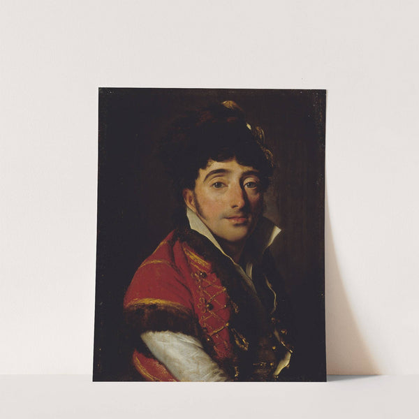 Portrait d’un acteur, en veste rouge bordée de fourrure (1800) by Louis Léopold Boilly