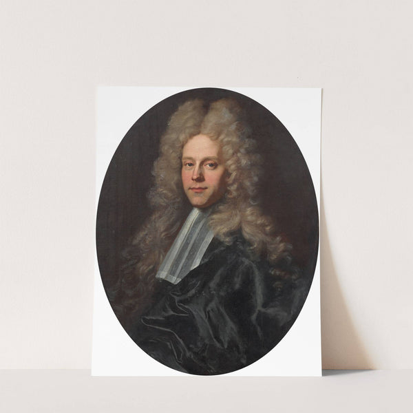 Portrait d’un homme de loi en habit noir à la large perruque by Hyacinthe Rigaud