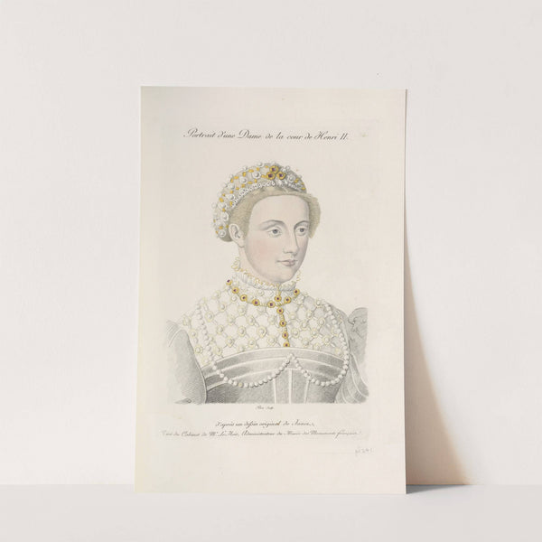 Portrait d'une dame de la cour de Henri II. by Nicolas Xavier Willemin