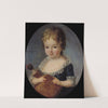 Portrait d’une petite fille tenant une poupée (18th Century) by François-Hubert Drouais