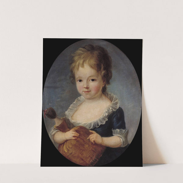 Portrait d’une petite fille tenant une poupée (18th Century) by François-Hubert Drouais