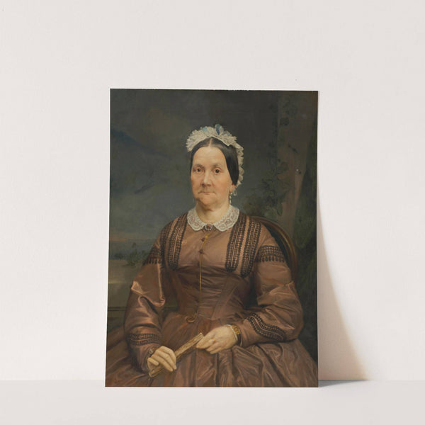 Portrait einer Dame im braunen Seidenkleid by Johann Baptist Reiter