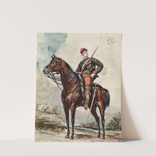 Portrait équestre, éclaireur à cheval (1873) by Georges Jules Victor Clairin