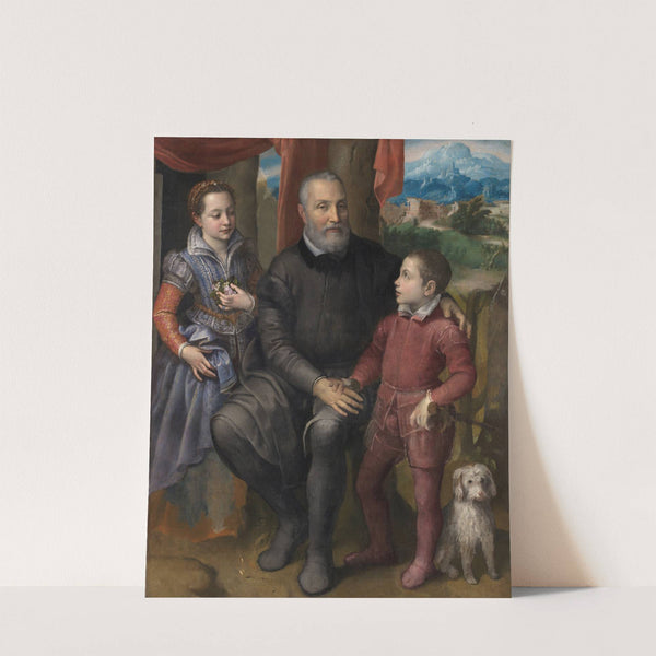 Portrait Group with the Artist’s Father Amilcare Anguissola and her siblings Minerva and Astrubale by Sofonisba Anguissola