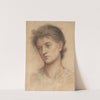 Portrait head of a woman by Evelyn De Morgan