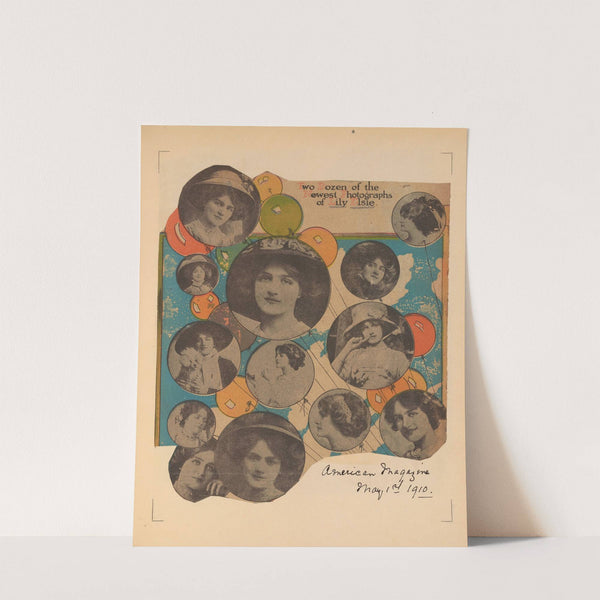 Portrait montage of Lily Elsie by Anonymous