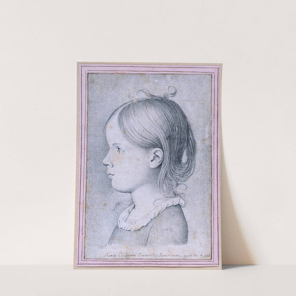 Portrait of 4 year old Marie Danville, bust in profile to the left by David Humbert de Superville