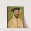 Portrait Of A Bearded Gentleman, In A Black Beret With White Plumage by Corneille de Lyon