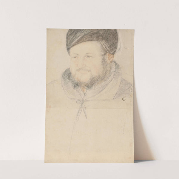 Portrait of a bearded man in a black hat by Hans Hug Kluber