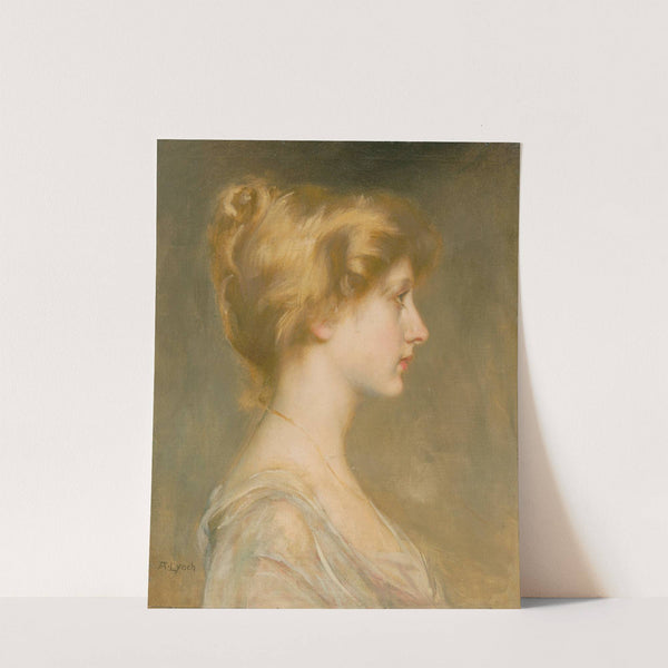 Portrait of a blond woman by Albert Lynch