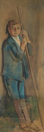 Portrait of a boy in a blue outfit (1911)