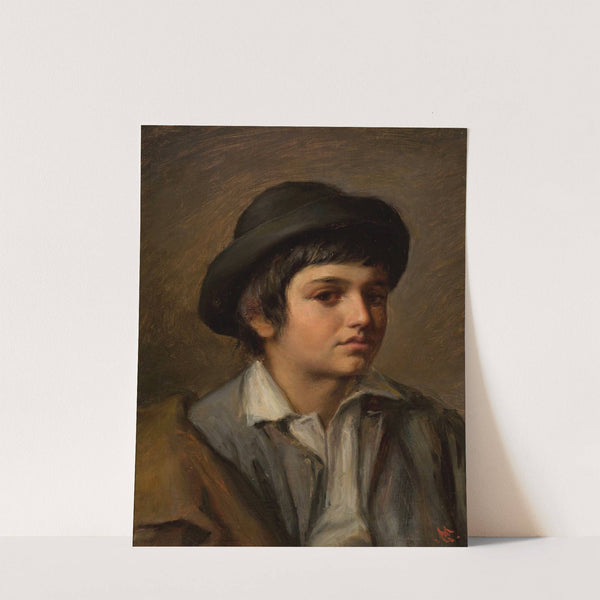Portrait of a boy in a hat (circa 1874) by Maurycy Gottlieb