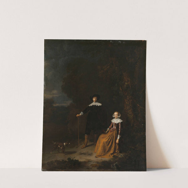 Portrait of a Couple in a Landscape by Gerrit Dou