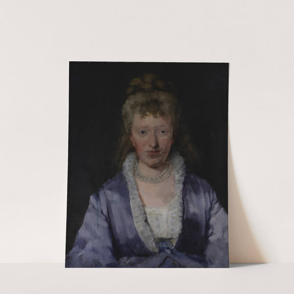 Portrait of a Dame with a Violet Dress by Wilhelm Trübner