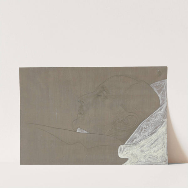 Portrait of a dead man's head by Carl Anton Reichel