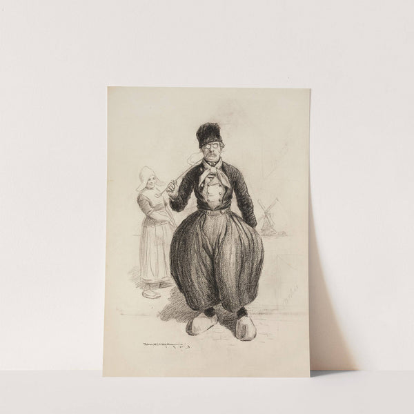 Portrait of a Dutch man in native dress. (1903) by William Henry Walker