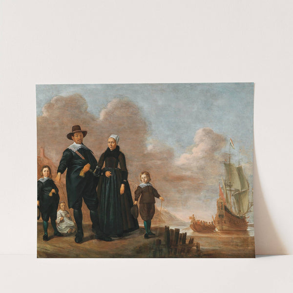 Portrait of a family, said to be Dirk Janssen Bol and his wife Marritge Claesdr. with their children by Herman Doncker