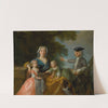 Portrait Of A Family, Traditionally Identified As Mr. And Mrs. Saint-Martin With Their Two Children In A Landscape by Nicolas Lancret