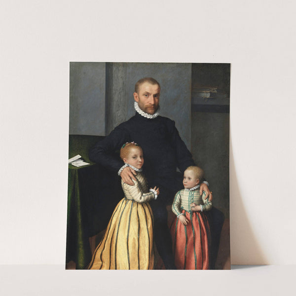 Portrait of a Gentleman and his two Children by Giovanni Battista Moroni